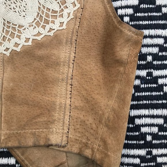 vtg suede altered vest - Picture 11 of 13